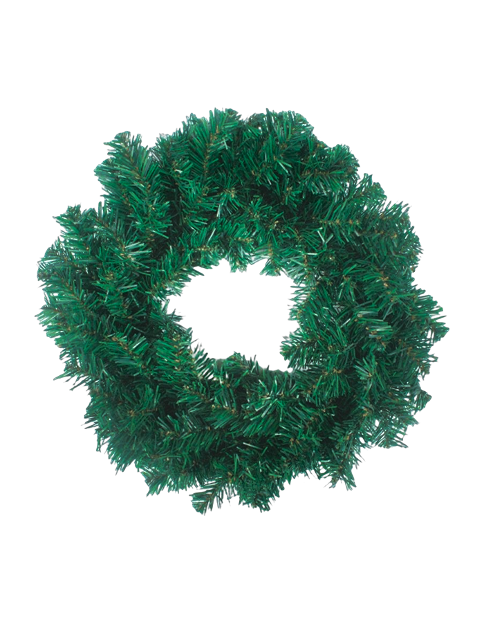 PVC green plain christmas wreath
