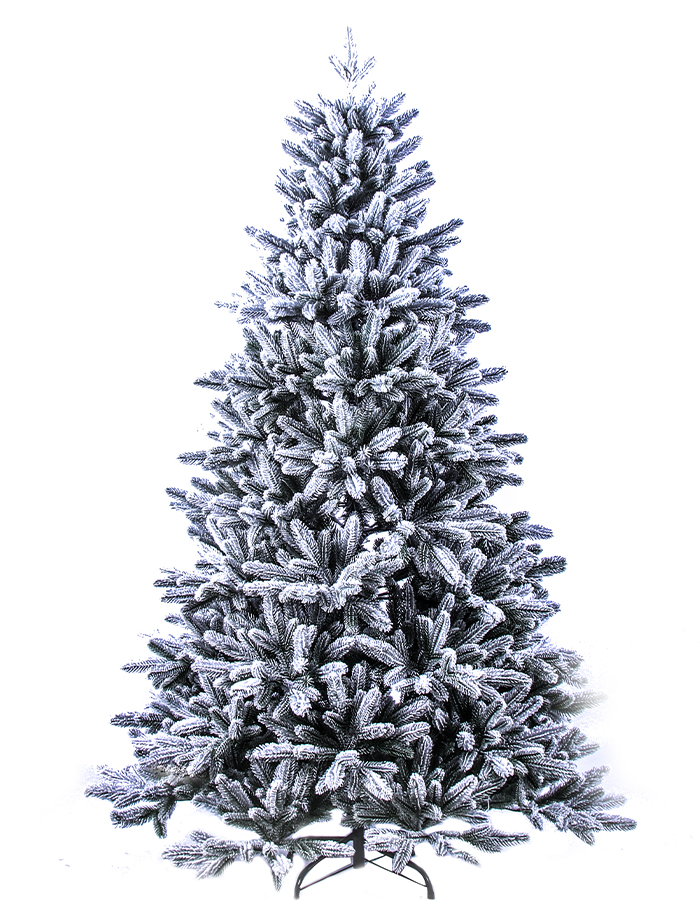 7ft aritificial snowflocked pure PE hinged premium Christmas tree QL-3